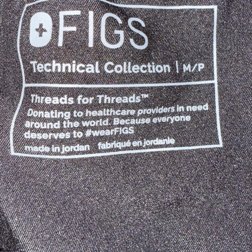 FIGS Black Jogger Scrub Pants Medium Petite M/P Elastic Waist Cargo Pocket - Picture 10 of 11